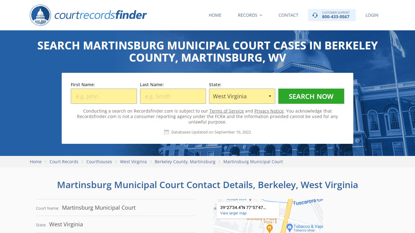 Martinsburg Municipal Court Case Search - Berkeley County, WV ...